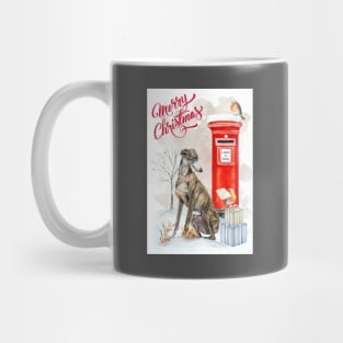 Greyhound Merry Christmas Santa Dog Mug